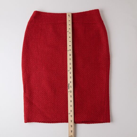 Moulinette Soeurs Pencil Skirt 6 Tweed Classic Boucle Wool Retro Valentines Day - Picture 5 of 9